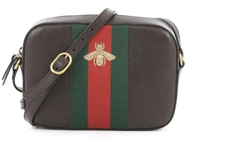 gucci bee crossbody brown|Gucci mini crossbody bag.